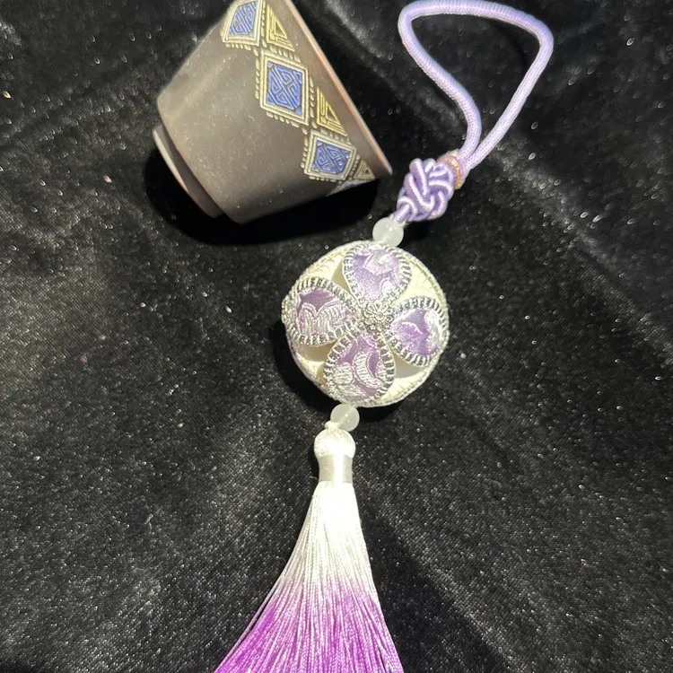 【靖西4公分单流苏精品绣球】广西壮锦刺绣纯手工绣球女士定情信物