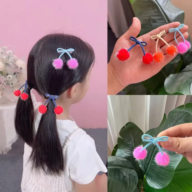 可爱宝贝秋冬季樱桃夹子