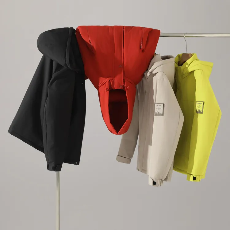 秋冬款男士羊毛混纺高蓬压胶棉衣防风防泼水连帽休闲棉服XY8687