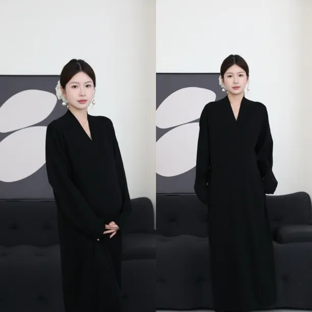 senenmu 【纸片人】秋冬打底裙孕妇装连衣裙宽松大版型v领显瘦