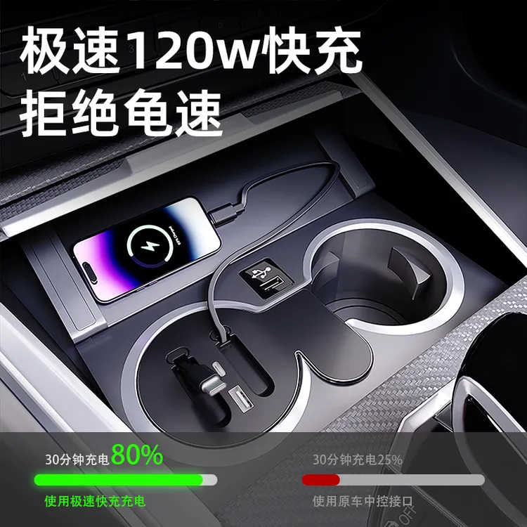 宝马2系3系4系i3i4专用车载超级快充拓展坞充电器USB内饰改装配件