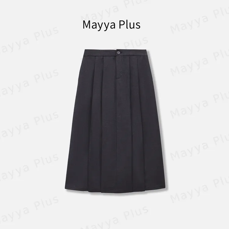 【女作家】Mayya Plus麦芽定制气质流光风减龄半身西装裙子32536783