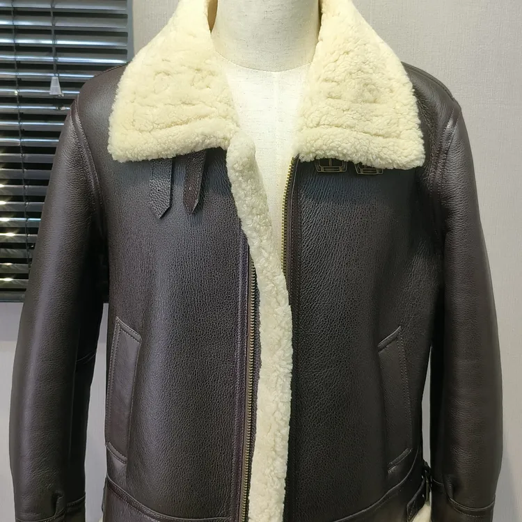 B3羔羊毛皮毛一体男士外套