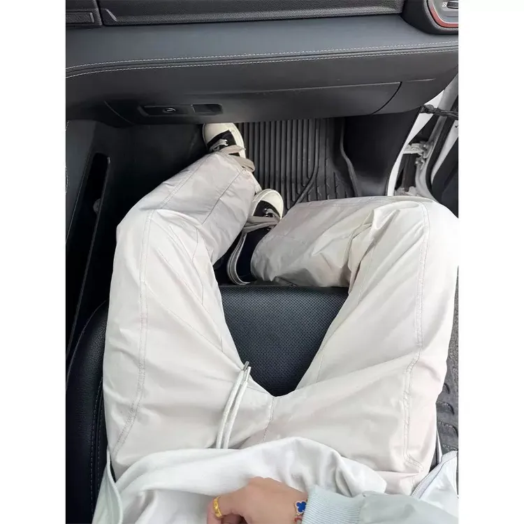 潮流穿搭美式基础斜切百搭休闲裤男显瘦宽松直筒工装微喇长裤夏季