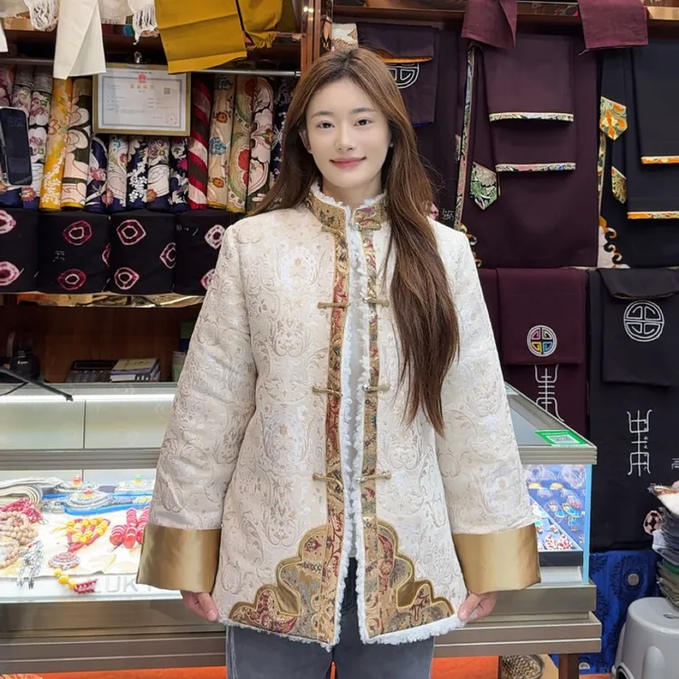 25新款冬季藏式对开款加毛外套显瘦百搭保暖