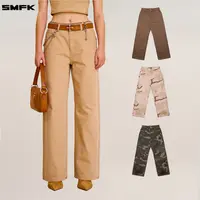 SMFK十字雕像宽直筒牛仔裤 PD001S 宽松休闲时尚百搭长裤
