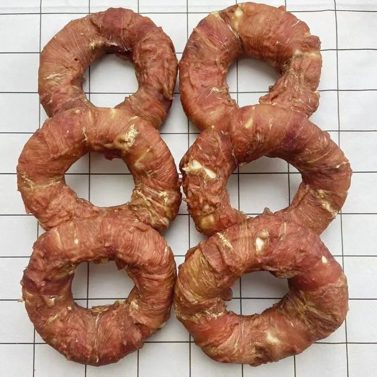 鸭肉牛皮磨牙圈磨牙棒狗狗零食耐咬洁齿宠物食品甜甜圈宠物零食