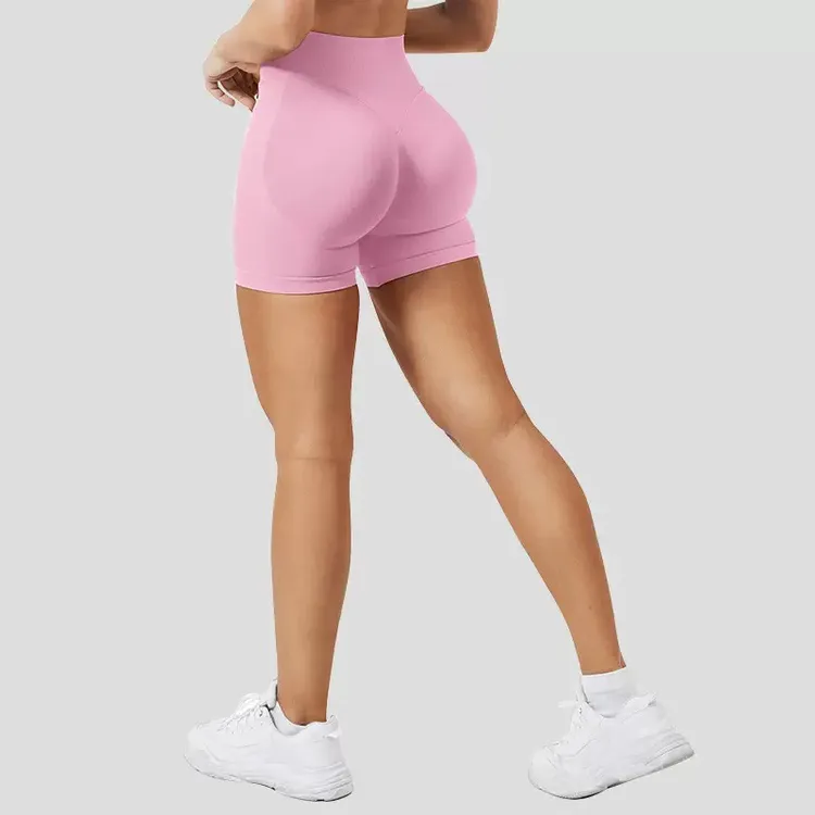 高腰健身三分短裤女提臀收腹显瘦瑜伽运动速干短裤