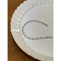 铜合金锆石手链 F2-080【竹节白锆按压插销手链】