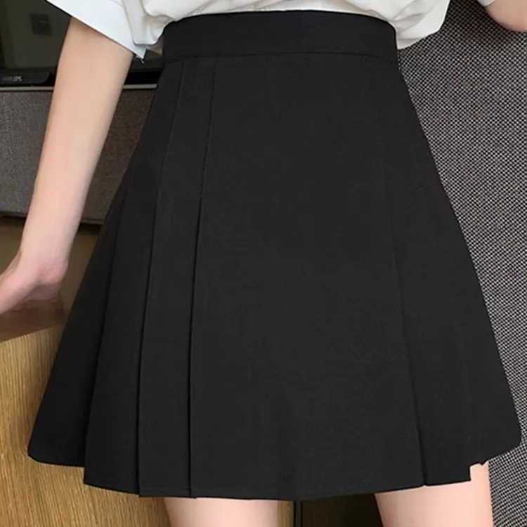胖MM旺2 28-A加厚毛呢大码百褶裙女2024年百搭高腰a字半身裙显瘦