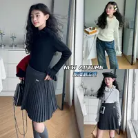 【毛妈潮牌】女童秋冬百搭木耳边打底毛衣2025新款洋气时髦针织毛衣