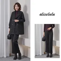 alicelulu风格底牌.高腰休闲裤百搭舒适窄版显瘦S622833U