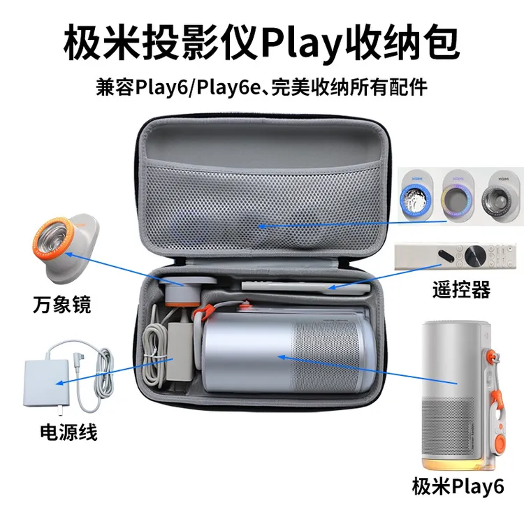 适用极米Play6投影仪收纳包便携手提包Play6e投影机保护套收纳盒
