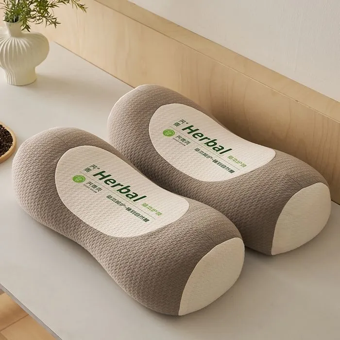荞麦枕头护颈椎睡眠单人助一只装枕芯一对成人圆柱牵引腰椎枕专Z