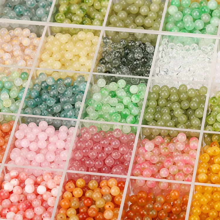 女生手串手工珠子diy散珠手链手工diy圆珠配件