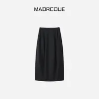 MADRCOUE 高腰皱褶拼接显瘦花苞裙662298