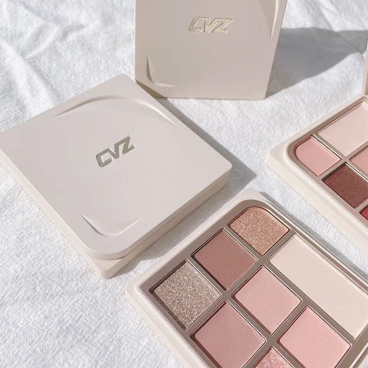 CVZ韩系奶茶8色眼影盘大地色哑光珠光眼影自然裸色盘亮闪闪不脱妆