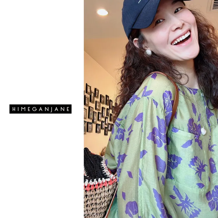 HIMEGANJANE 超新高定面料夏季莱赛尔复古宽松百搭薄款衬衫250693