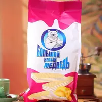 （喜珍）乌兹别克斯坦进口大白熊香蕉味威化饼干428克