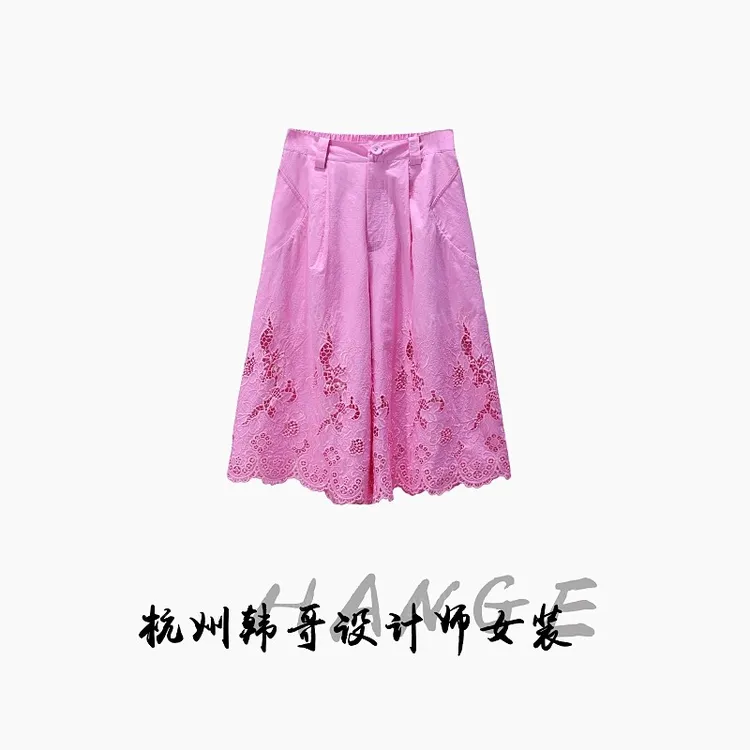 【韩哥女装】2025欧版设计师重工高腰A字版休闲高克重短裤9359-H4