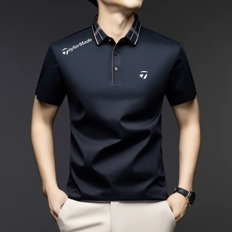 Taylormade泰勒梅高尔夫夏季男士桑蚕丝无痕POLO衫休闲运动短袖恤