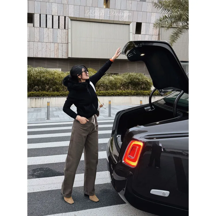 RRB Design「柚木砂砾」土耳其斜纹棉微茧型中低腰抽绳萝卜裤牛仔裤