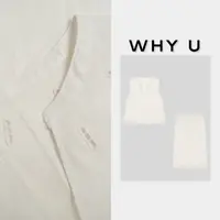 WHY U-25SS春夏新款时尚气质无袖背心+镂空刺绣半裙套装【瑞琦】