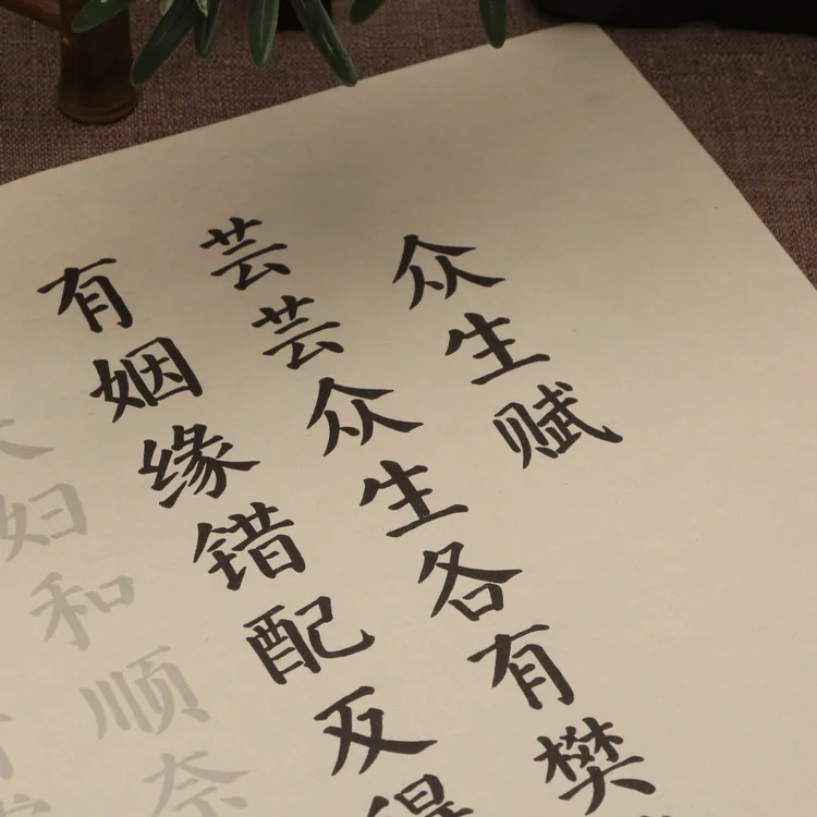 颜真卿楷书众生赋简体书法毛笔字帖入门临摹描红初学批发