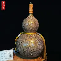 【特价~漆艺~光明砂】犀皮漆酒葫芦仿古珍藏文玩福禄摆件天然纯手工