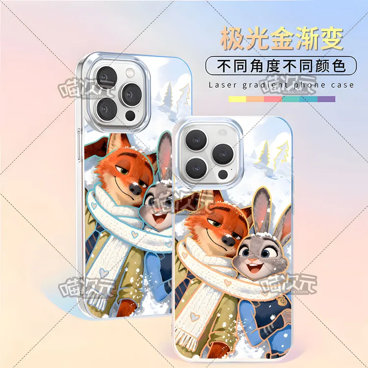 雪地尼克朱迪适用于苹果华为vivo一加iPhone小米红米极光手机壳