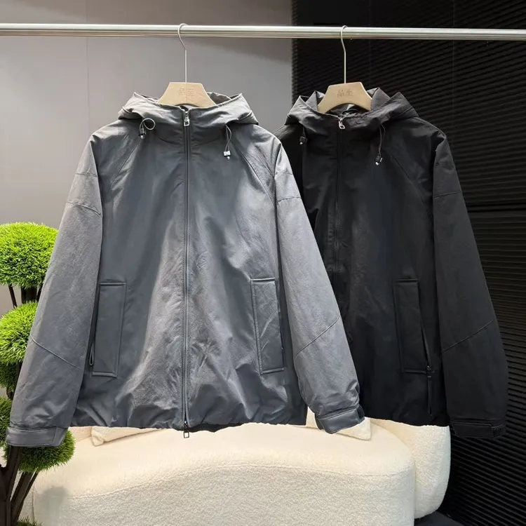 品至家二棉冬季新品男士时尚休闲百搭连帽外套8508