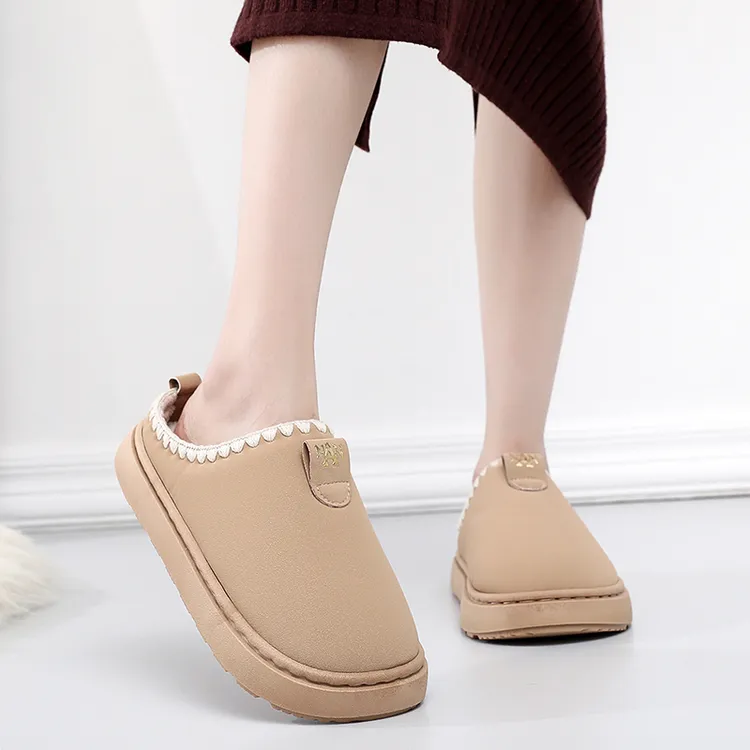 秋冬季棉拖鞋男士室内居家加厚底防滑加绒韩版勃肯拖鞋女保暖外穿