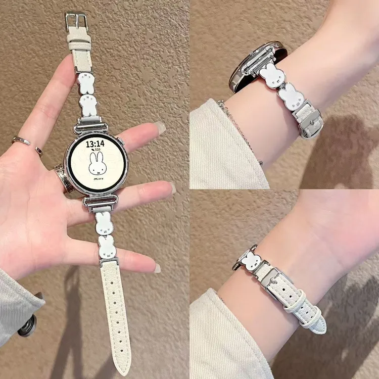 【米菲兔】皮质适用GT7华为gt6pro手表滴胶表带gt5女生watch6腕带