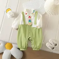 【萌娃穿搭】婴幼儿春秋萌趣可爱毛毛虫带里哈衣初生宝宝春秋装