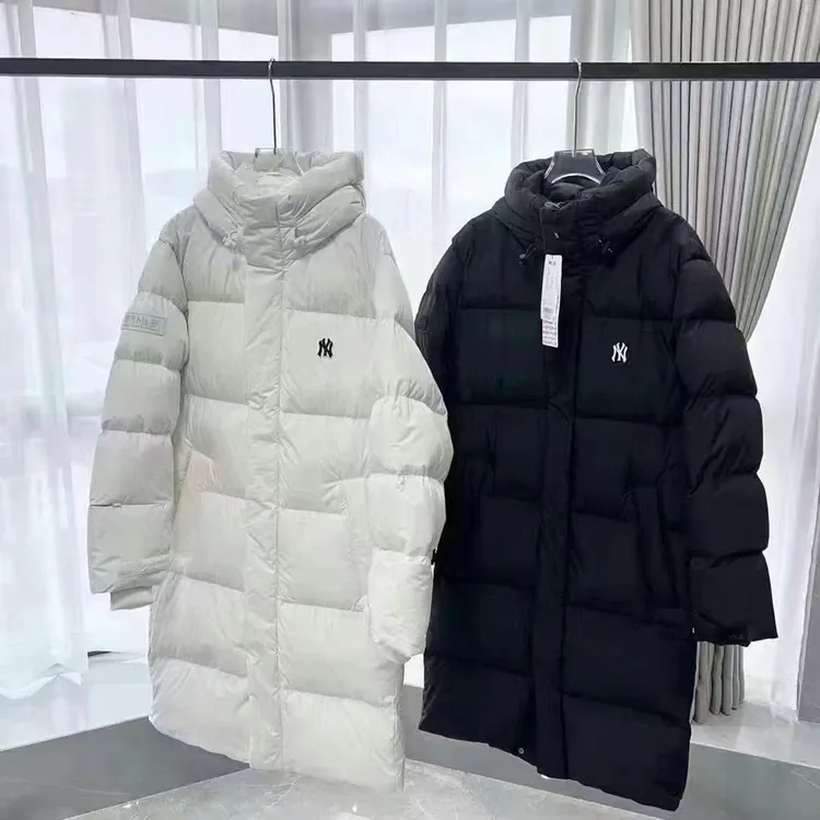 奥莱正品丨冬季新款过膝长款羽绒服ny防风保暖白鸭绒羽绒服男女款