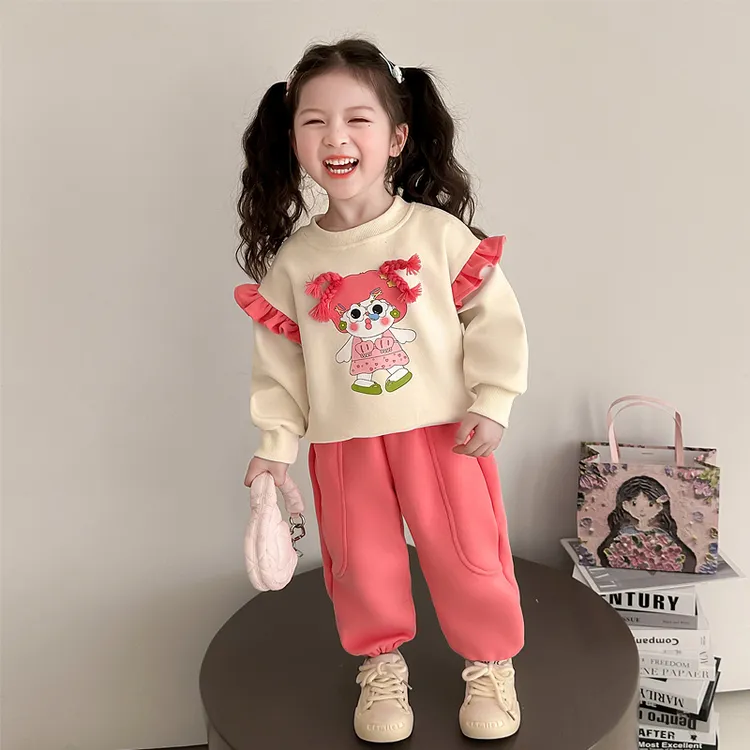 女童春装套装2025新款儿童春秋装韩版洋气女宝宝春季运动两件套潮