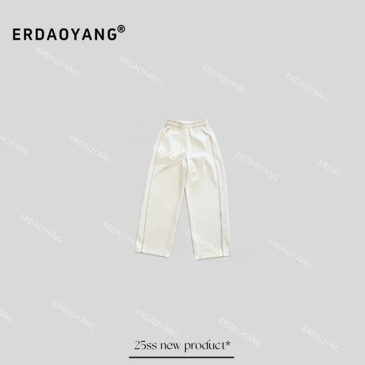 尔刀阳 "红羊马" 进口羊毛+莱赛尔刺绣加绒加厚休闲卫裤KZB072