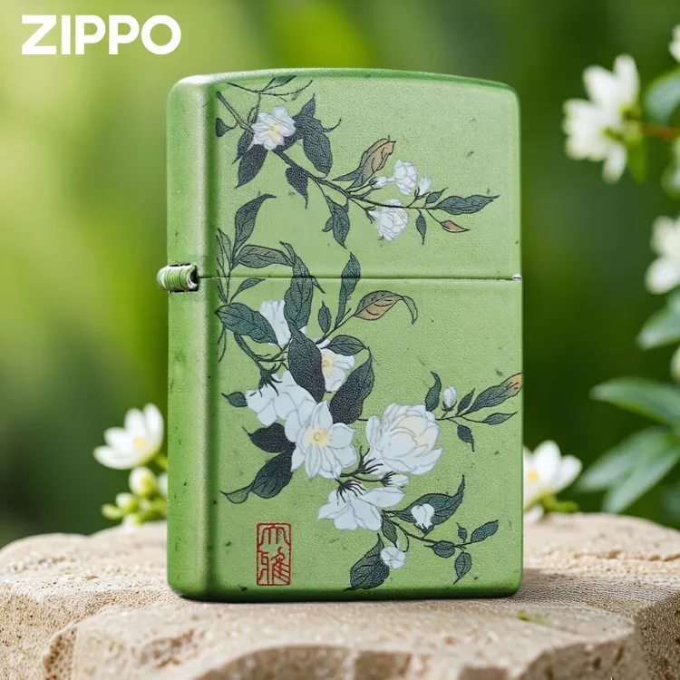 ZIPPO打火机 正品莫离茉莉夜光国风煤油火机 送男友生日礼物防风