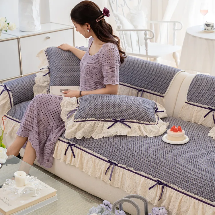 A类新款全棉沙发垫高颜值防滑坐垫懒人直排高级感坐垫子四季通用