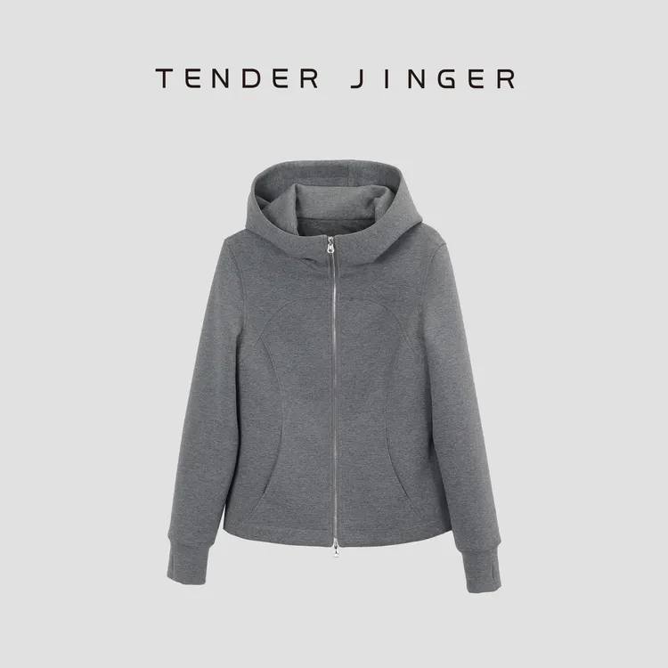 Tender Jinger｜线下专供 连帽鹅绒卫衣短外套T54WM50131