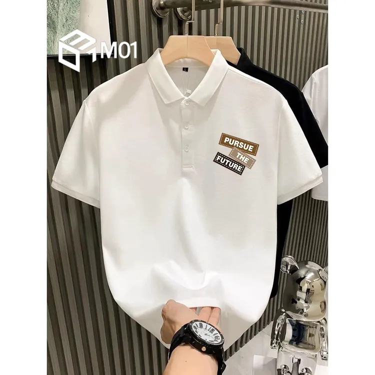 M01凉感POLO衫短袖夏季新款男装美式潮牌男生T恤商务翻领男士衬衫