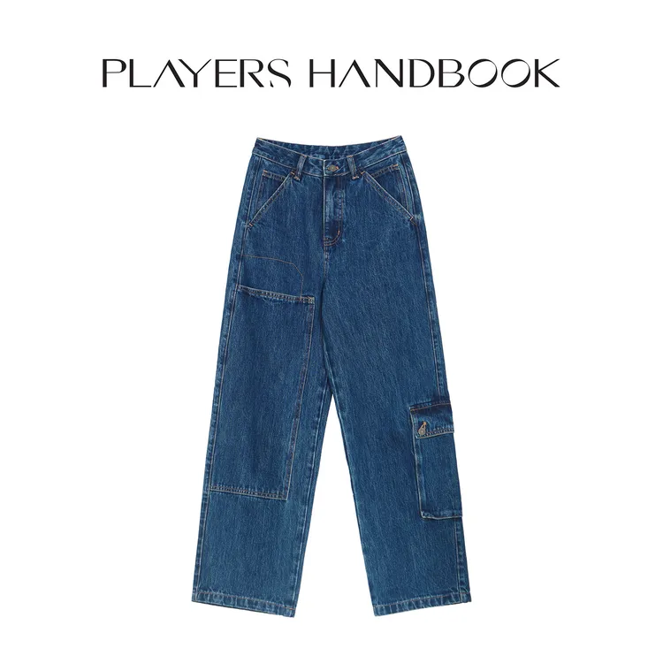PH 《第五大道》美式复古解构剪裁重工怀旧时尚牛仔工装长裤 PH3197