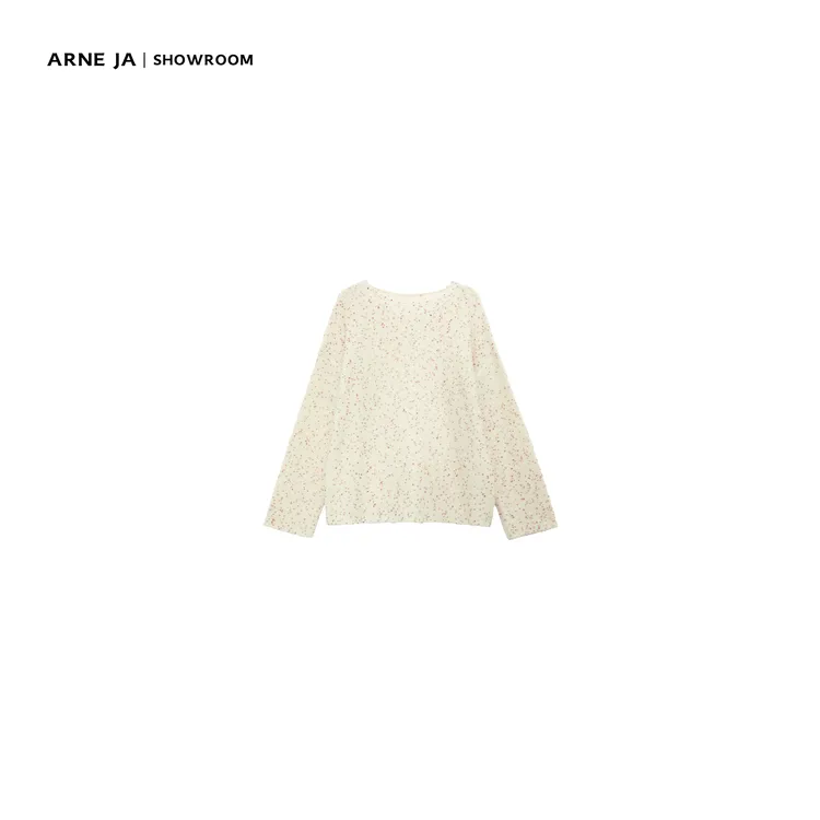 ARNE JA｜“织物之美”艺术肌理感微闪亮片山羊绒上衣W6908957