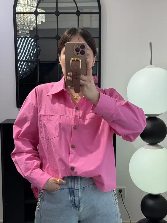 iselrag《亿瑟礼色彩》女装衬衫25年春新款韩版宽松休闲带背心衬衣