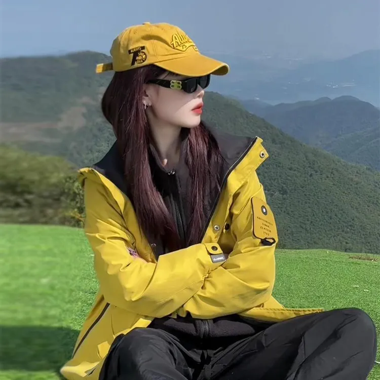 冲锋衣男女三合一2025新款秋冬季外套防风防水可拆卸情侣装两件套