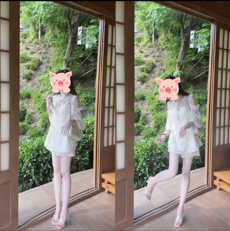 《凤凰于飞》2025年夏季温柔蕾丝上衣+短裤套装