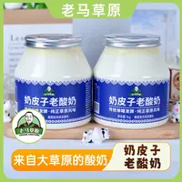 内蒙古奶皮子老酸奶1KG*2桶装传统单罐独立发酵 顺丰包邮