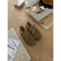 爱唯依（F）-内增高3.5-加绒双扣带麂皮绒圆头玛丽珍鞋（XZD1665#）