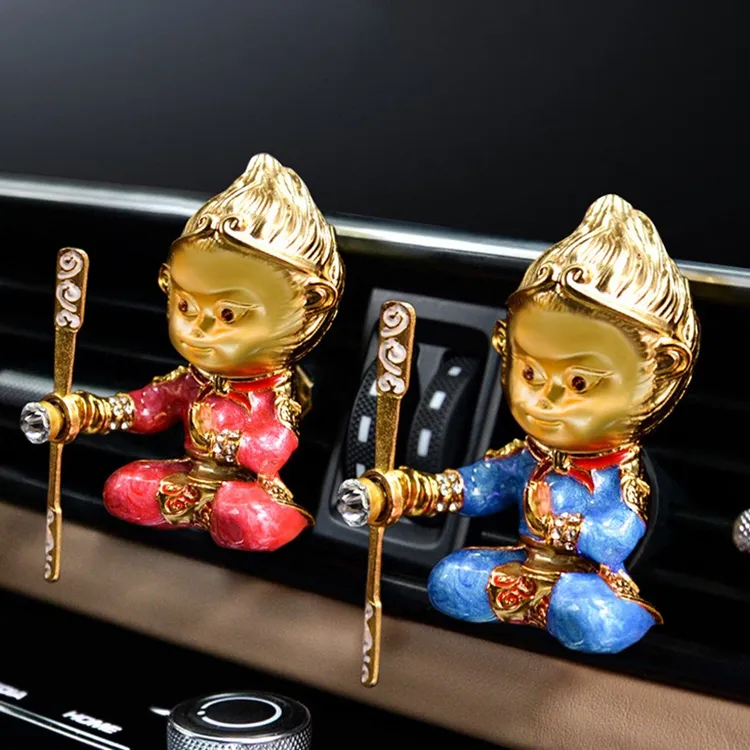 齐天大圣车载香水车用孙悟空香薰空调出风口旋转创意内饰用品摆件