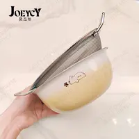 【正版授权】卡皮巴拉不锈钢洗菜盆洗米筛滤油渣卡通沙拉盆带筛网